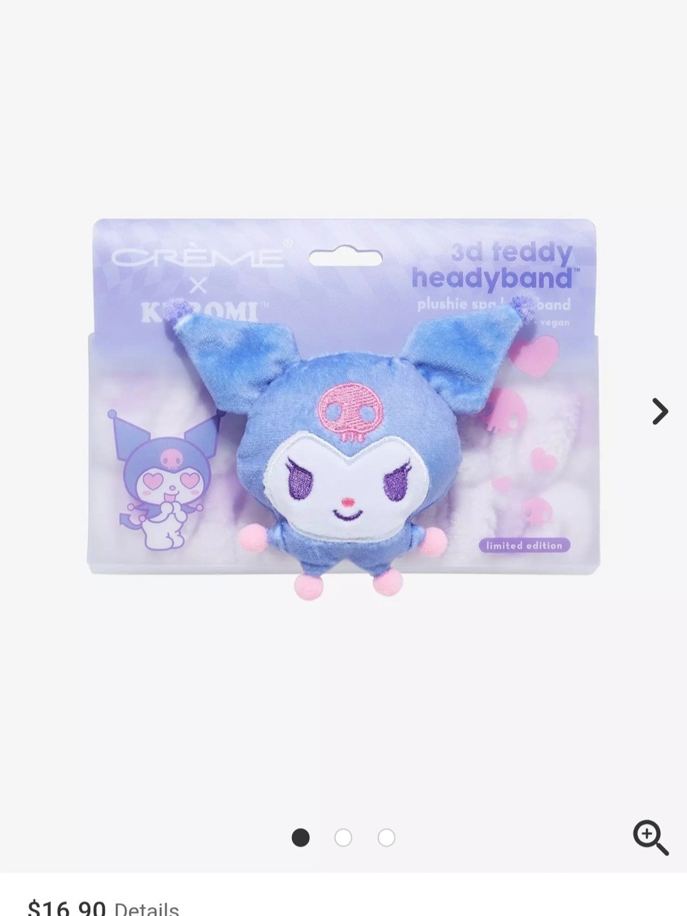 Blue 3D Kuromi Headband Spa Headband